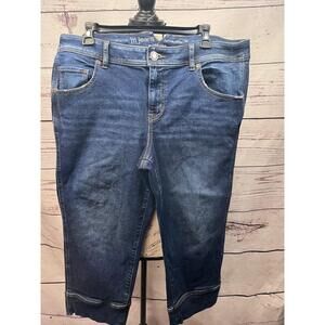 M Jeans By‎ Maurices 16 Dark Wash Cropped Jeans Mid-Rise Womens